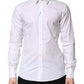 Dolce & Gabbana White Cotton Long Sleeves Dress Formal Shirt