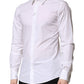 Dolce & Gabbana White Cotton Long Sleeves Dress Formal Shirt