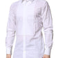 Dolce & Gabbana White Bib Cotton Poplin GOLD Men Formal Shirt