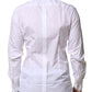 Dolce & Gabbana White Bib Cotton Poplin GOLD Men Formal Shirt