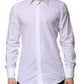 Dolce & Gabbana White GOLD Long Sleeves Dress Formal Shirt