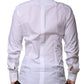 Dolce & Gabbana White GOLD Long Sleeves Dress Formal Shirt