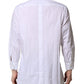 Dolce & Gabbana White GOLD Long Sleeves Dress Formal Shirt