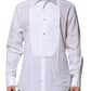 Dolce & Gabbana White Bib Cotton Poplin GOLD Formal Shirt