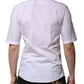 Dolce & Gabbana White Cotton Short Sleeves Dress Formal Shirt