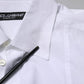 Dolce & Gabbana White Cotton Short Sleeves Dress Formal Shirt