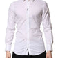 Dolce & Gabbana White GOLD Long Sleeves Dress Formal Shirt