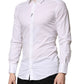 Dolce & Gabbana White GOLD Long Sleeves Dress Formal Shirt