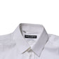 Dolce & Gabbana White GOLD Long Sleeves Dress Formal Shirt