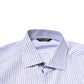 Dolce & Gabbana White Blue Striped Cotton Dress Formal Shirt