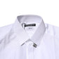 Dolce & Gabbana White Cotton GOLD Long Sleeves Formal Shirt