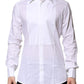 Dolce & Gabbana White Bib Cotton Poplin GOLD Men Formal Shirt