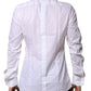 Dolce & Gabbana White Bib Cotton Poplin GOLD Men Formal Shirt