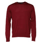 Dolce & Gabbana Maroon Cashmere Crew Neck Sweatshirt Sweater
