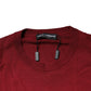 Dolce & Gabbana Maroon Cashmere Crew Neck Sweatshirt Sweater
