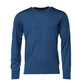 Dolce & Gabbana Blue Cashmere Crew Neck Sweatshirt Sweater
