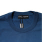 Dolce & Gabbana Blue Cashmere Crew Neck Sweatshirt Sweater