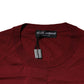 Dolce & Gabbana Maroon Cashmere Crew Neck Sweatshirt Sweater