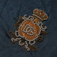 Dolce & Gabbana Dark Blue Silk Logo Patch Crew Neck T-shirt