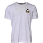 Dolce & Gabbana White King Crown Cotton Crew Neck T-shirt