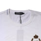 Dolce & Gabbana White King Crown Cotton Crew Neck T-shirt