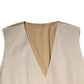 Dolce & Gabbana Beige Linen Dress Formal Men Waistcoat Vest