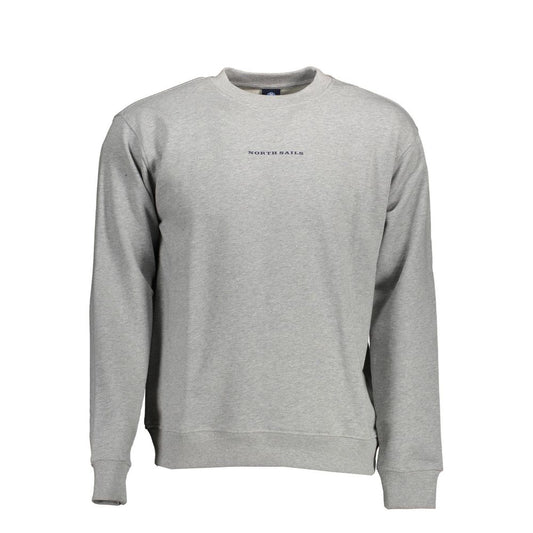 North Sails Gray Cotton Men Sweater Mens Sweater