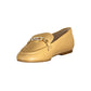 Ralph Lauren Beige Leather Women Flat Shoe