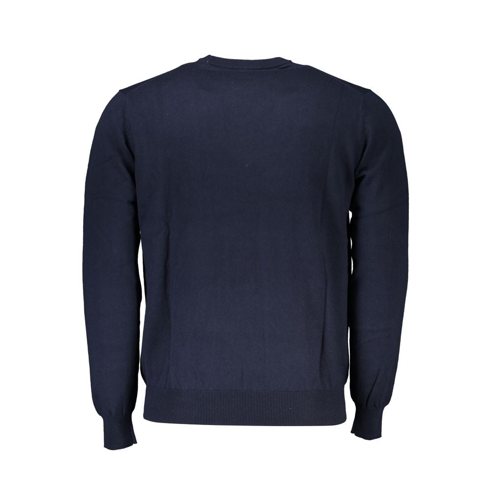 Harmont & Blaine Crew Neck Embroidered Blue Sweater Mens Sweater