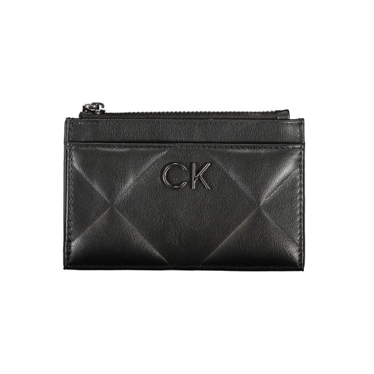 Calvin Klein Sleek Black Zip Wallet with Contrast Detailing Womens Wallet