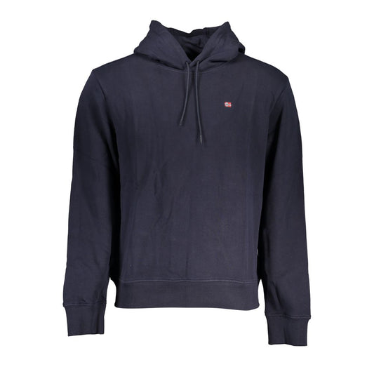 Napapijri Blue Cotton Men Sweater Mens Sweater