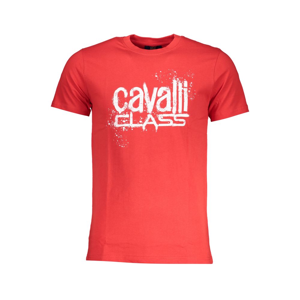 Cavalli Class Red Cotton T-Shirt Mens T-Shirt
