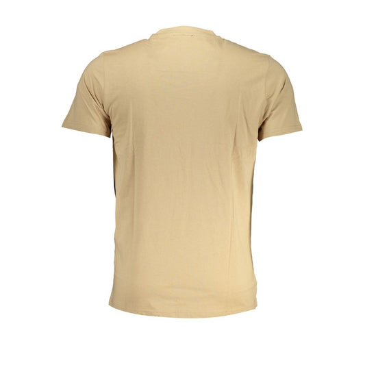 Cavalli Class Beige Cotton T-Shirt Mens T-Shirt