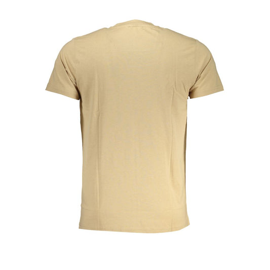 Cavalli Class Beige Cotton T-Shirt Mens T-Shirt