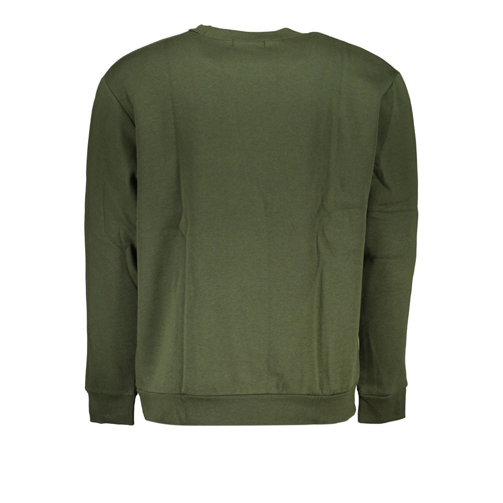 Cavalli Class Green Cotton Men Sweater Mens Sweater