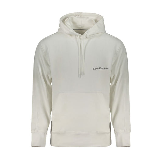 Calvin Klein White Cotton Men Sweater with Hood Mens Sweater