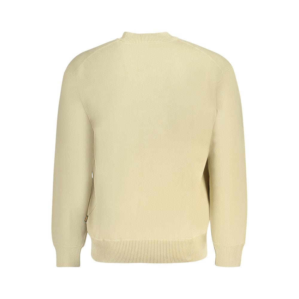 Hugo Boss Beige Cotton Men Sweater Mens Sweater