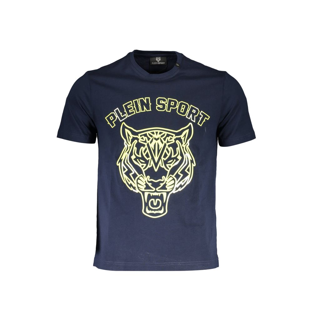 Plein Sport Blue Cotton Men T-Shirt Mens T-Shirt
