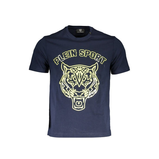 Plein Sport Blue Cotton Men T-Shirt Mens T-Shirt
