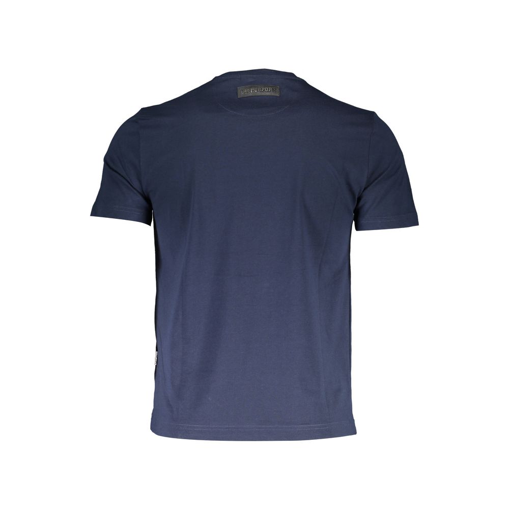 Plein Sport Blue Cotton Men T-Shirt Mens T-Shirt