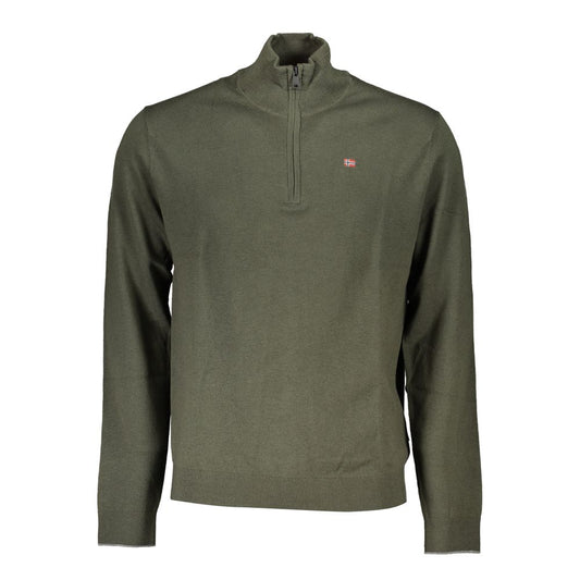 Napapijri Green Fabric Men Sweater Mens Sweater