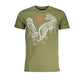 Cavalli Class Green Cotton T-Shirt Mens T-Shirt