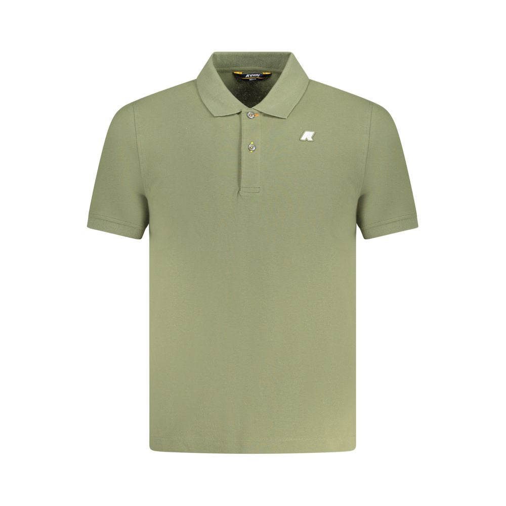 K-WAY Green Cotton Polo Shirt Mens T-Shirt