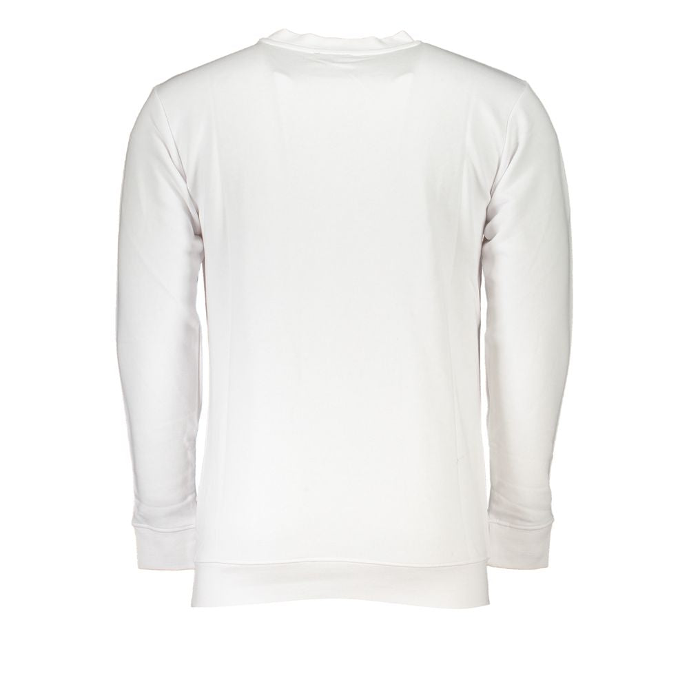 Cavalli Class White Cotton Men Sweater Mens Sweater