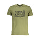 Cavalli Class Green Cotton T-Shirt Mens T-Shirt