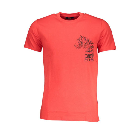 Cavalli Class Red Cotton T-Shirt Mens T-Shirt