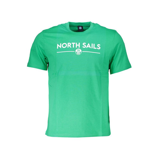 North Sails Green Cotton T-Shirt Mens T-Shirt