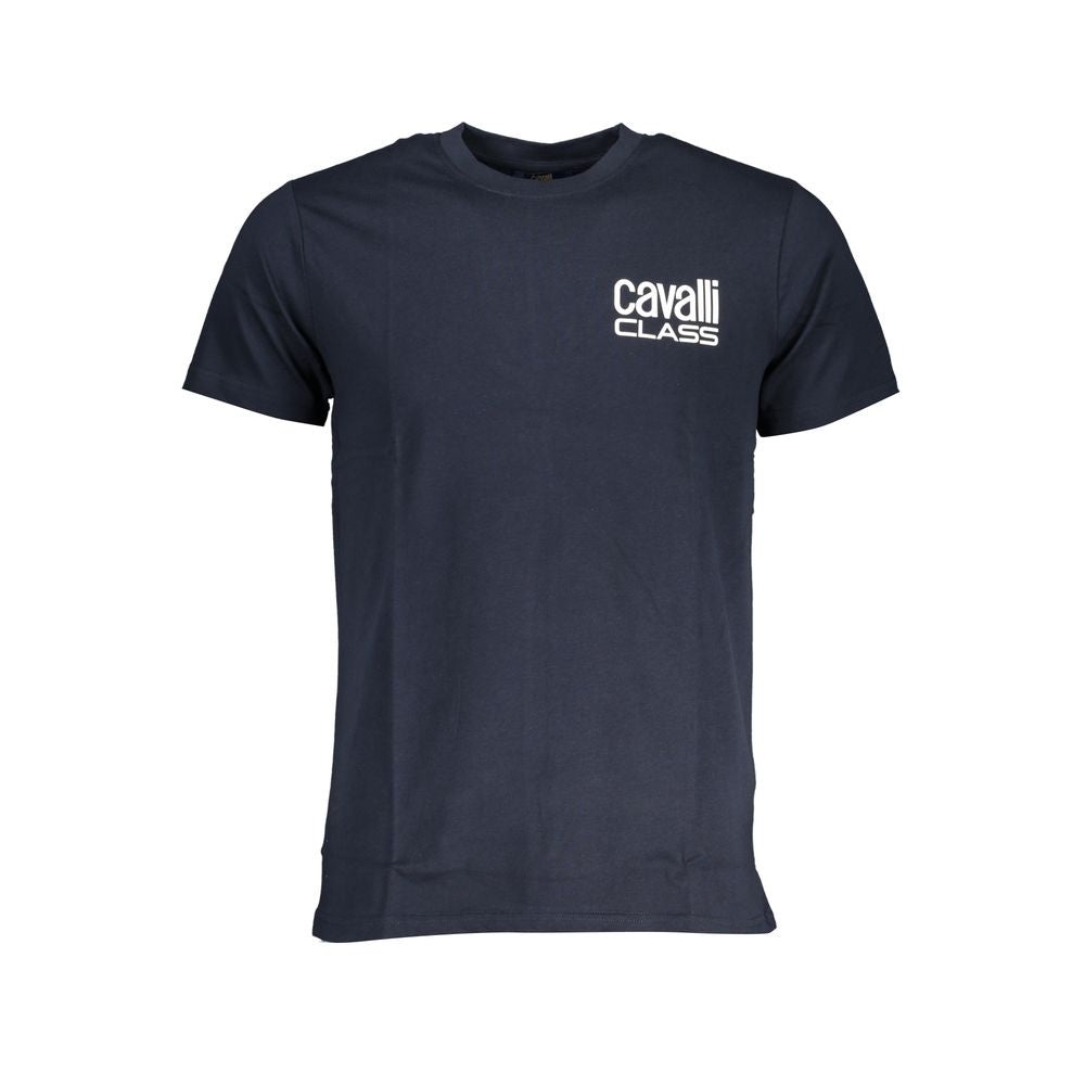 Cavalli Class Blue Cotton T-Shirt Mens T-Shirt