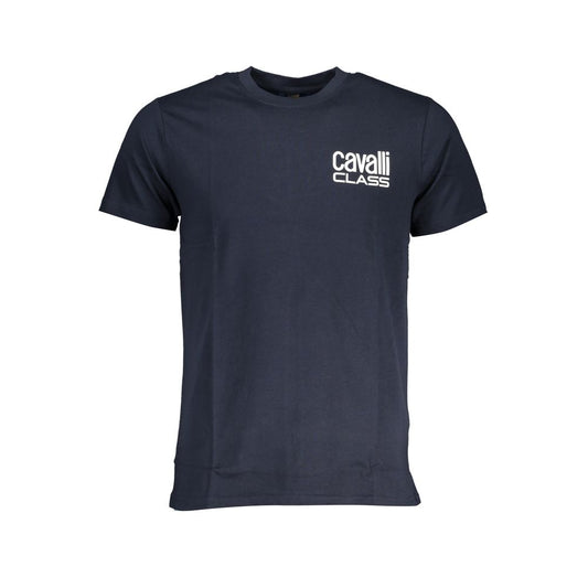 Cavalli Class Blue Cotton T-Shirt Mens T-Shirt