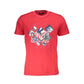 Cavalli Class Red Cotton Men T-Shirt Mens T-Shirt